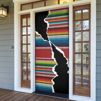 Mexico Aztec Circle Door Cover Poncho Pattern