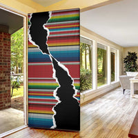 Mexico Aztec Circle Door Cover Poncho Pattern