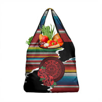 Mexico Aztec Circle Grocery Bag Poncho Pattern