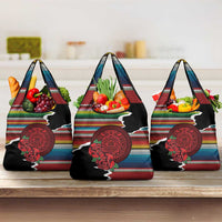 Mexico Aztec Circle Grocery Bag Poncho Pattern