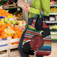 Mexico Aztec Circle Grocery Bag Poncho Pattern