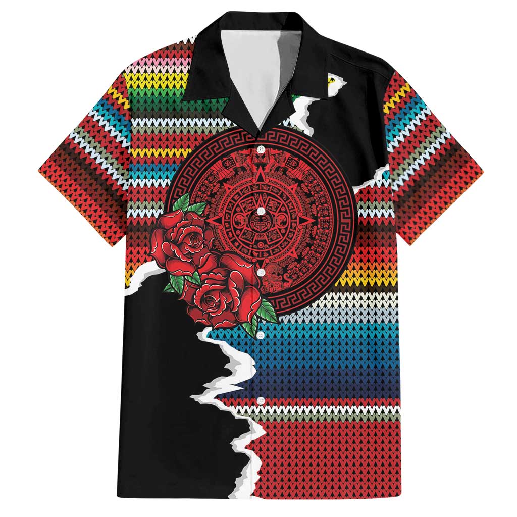 Mexico Aztec Circle Hawaiian Shirt Poncho Pattern