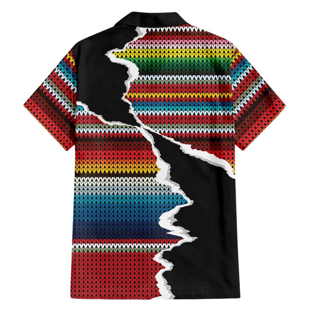 Mexico Aztec Circle Hawaiian Shirt Poncho Pattern