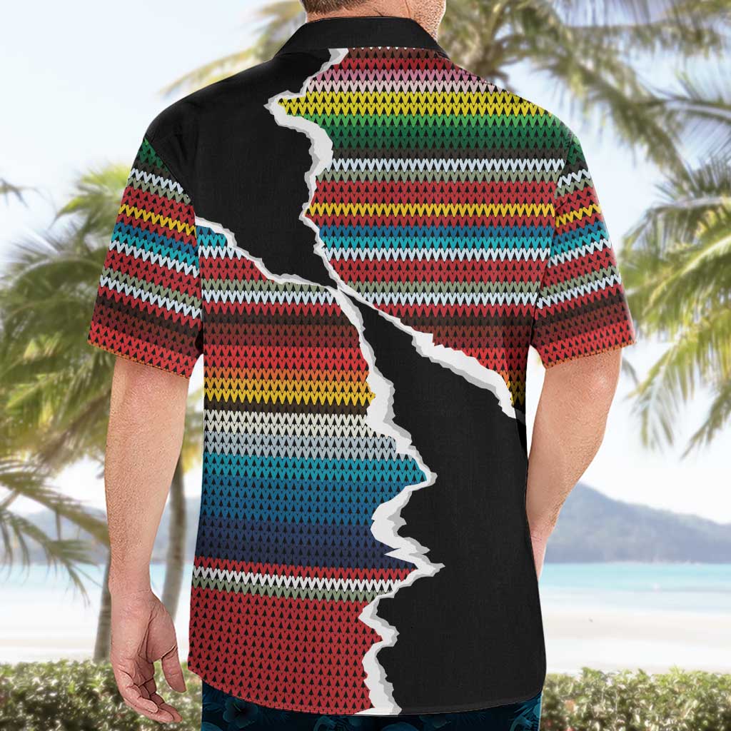 Mexico Aztec Circle Hawaiian Shirt Poncho Pattern