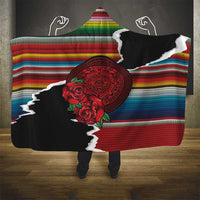 Mexico Aztec Circle Hooded Blanket Poncho Pattern
