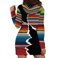 Mexico Aztec Circle Hoodie Dress Poncho Pattern
