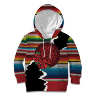 Mexico Aztec Circle Kid Hoodie Poncho Pattern