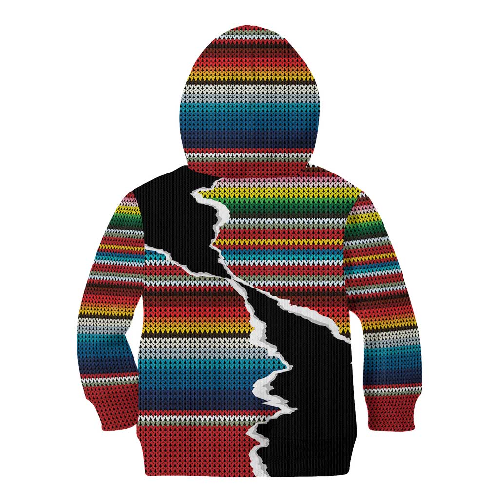 Mexico Aztec Circle Kid Hoodie Poncho Pattern