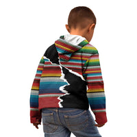 Mexico Aztec Circle Kid Hoodie Poncho Pattern