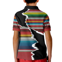 Mexico Aztec Circle Kid Polo Shirt Poncho Pattern