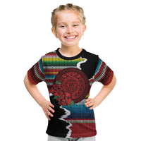 Mexico Aztec Circle Kid T Shirt Poncho Pattern