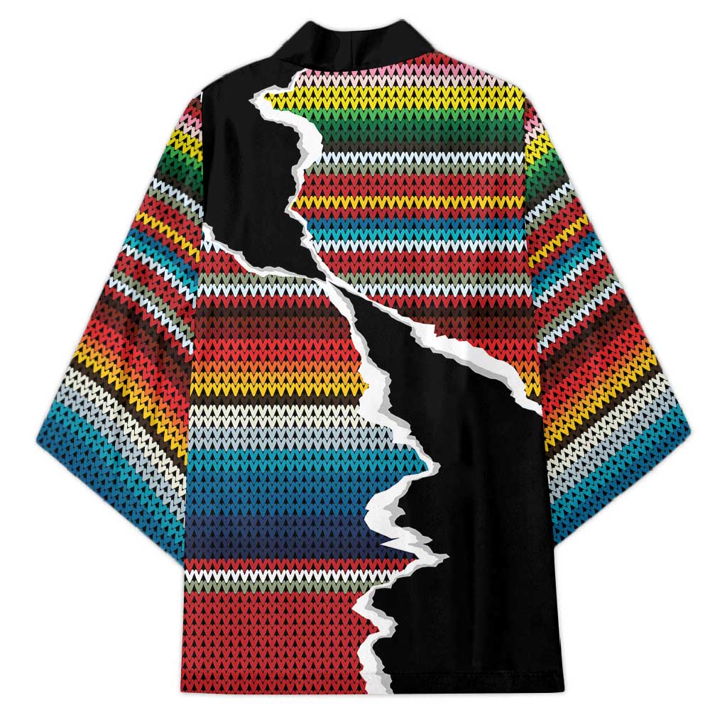 Mexico Aztec Circle Kimono Poncho Pattern