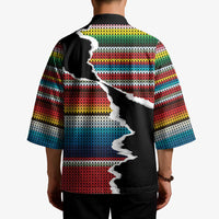Mexico Aztec Circle Kimono Poncho Pattern