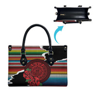 Mexico Aztec Circle Leather Bag Poncho Pattern