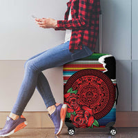 Mexico Aztec Circle Luggage Cover Poncho Pattern