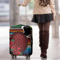 Mexico Aztec Circle Luggage Cover Poncho Pattern