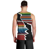 Mexico Aztec Circle Men Tank Top Poncho Pattern