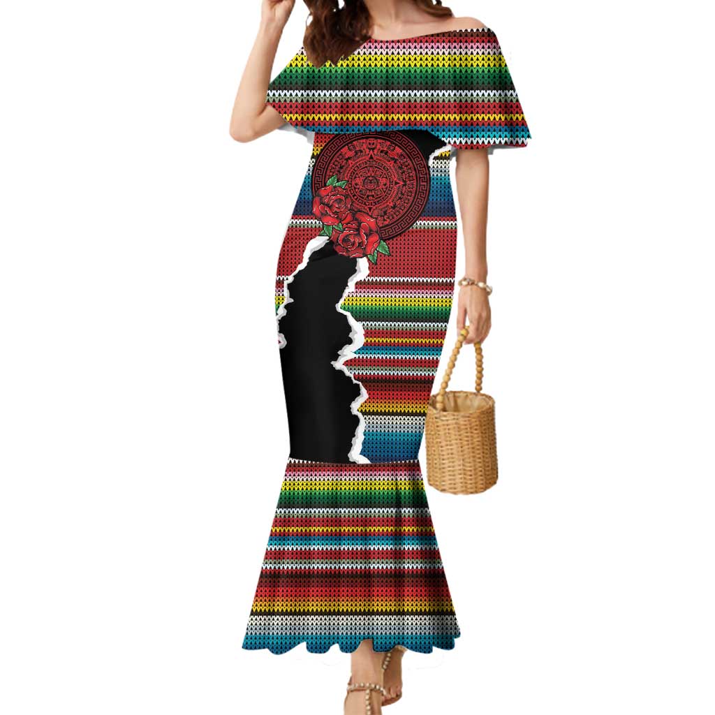 Mexico Aztec Circle Mermaid Dress Poncho Pattern