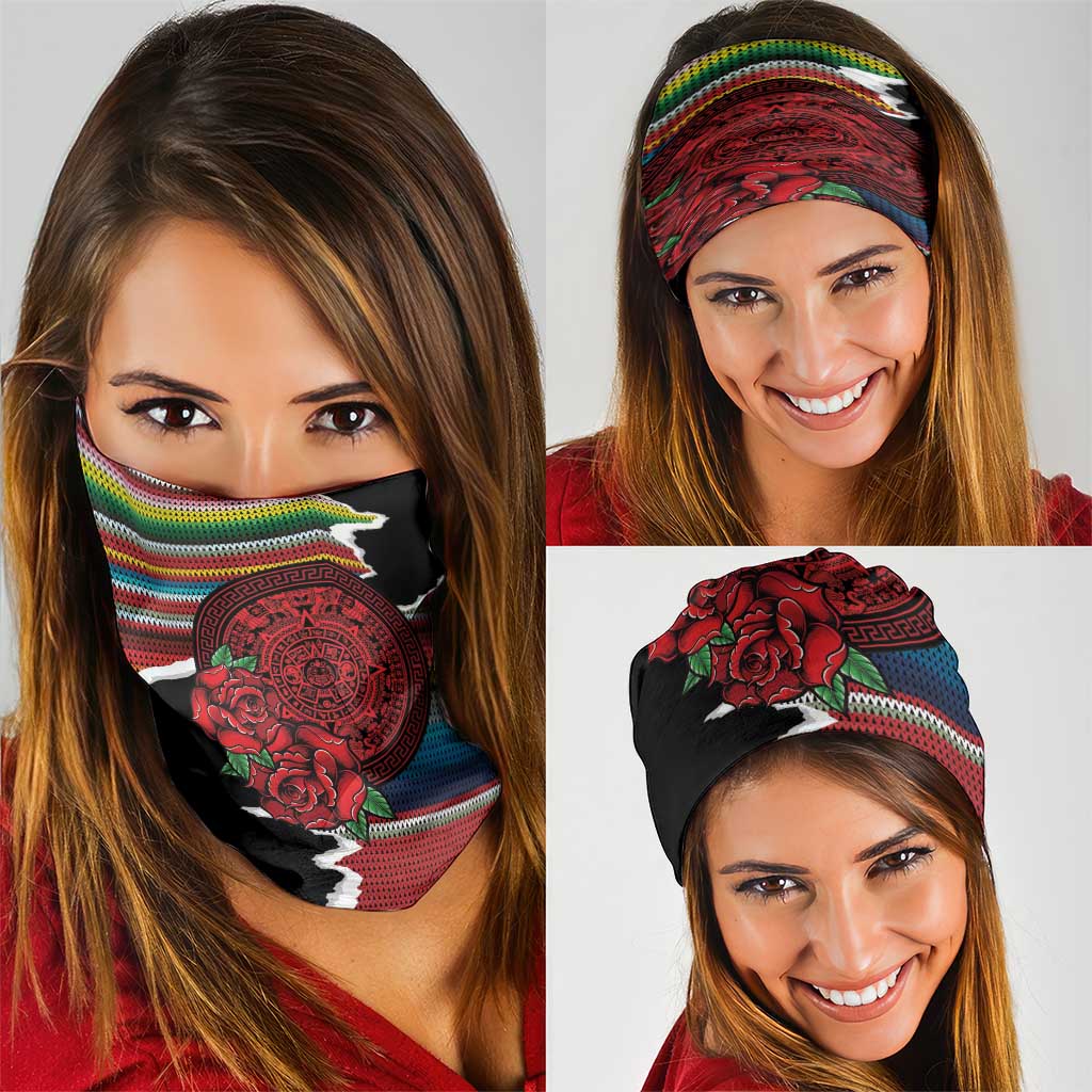 Mexico Aztec Circle Neck Gaiter Poncho Pattern