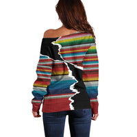 Mexico Aztec Circle Off Shoulder Sweater Poncho Pattern