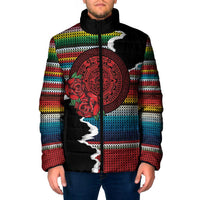 Mexico Aztec Circle Padded Jacket Poncho Pattern
