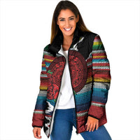 Mexico Aztec Circle Padded Jacket Poncho Pattern