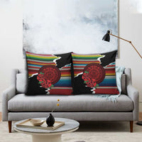 Mexico Aztec Circle Pillow Cover Poncho Pattern