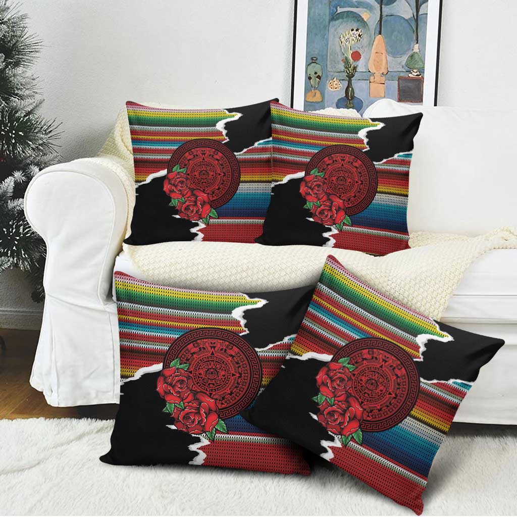 Mexico Aztec Circle Pillow Cover Poncho Pattern
