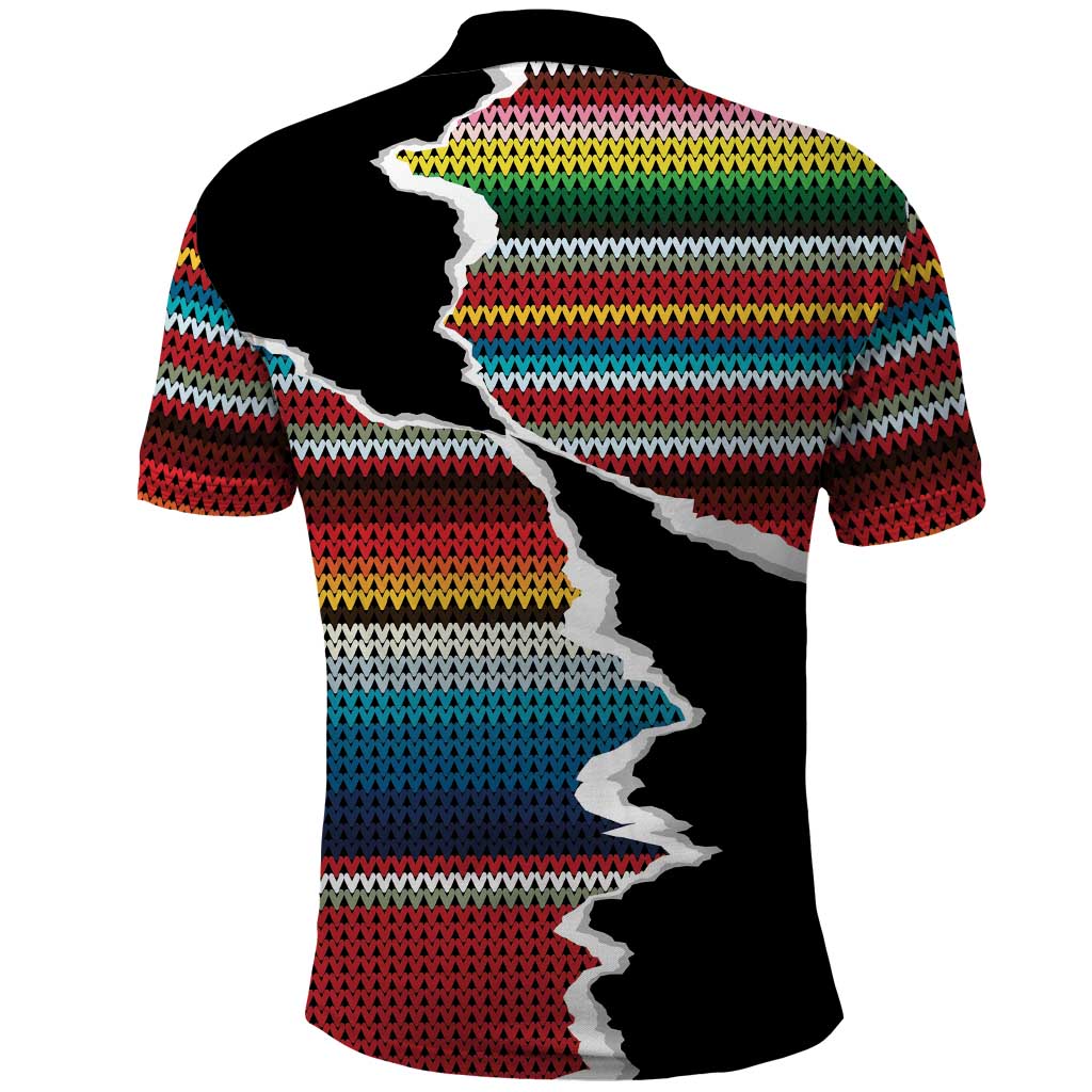 Mexico Aztec Circle Polo Shirt Poncho Pattern