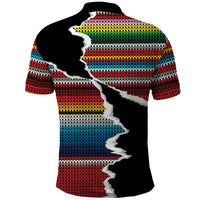 Mexico Aztec Circle Polo Shirt Poncho Pattern