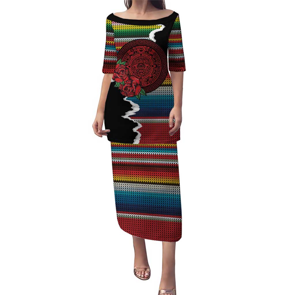Mexico Aztec Circle Puletasi Poncho Pattern