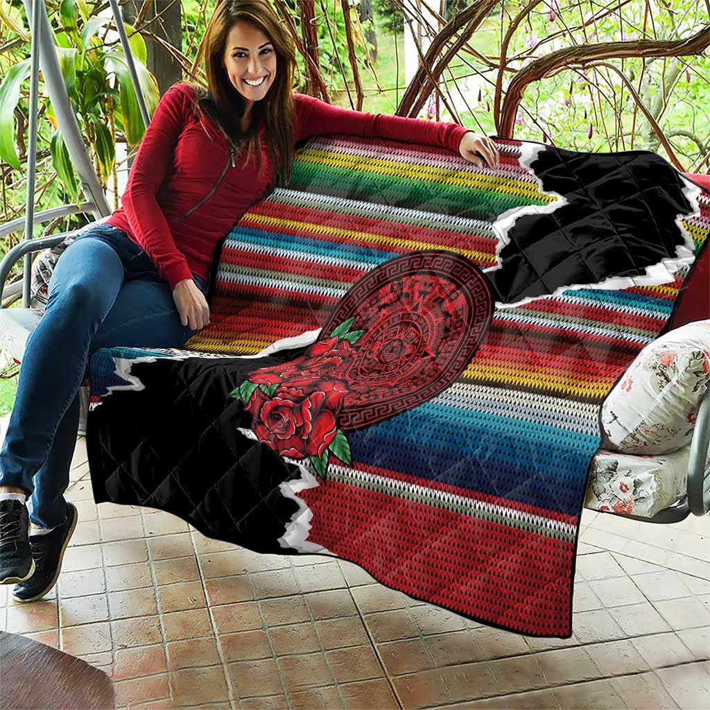Mexico Aztec Circle Quilt Poncho Pattern