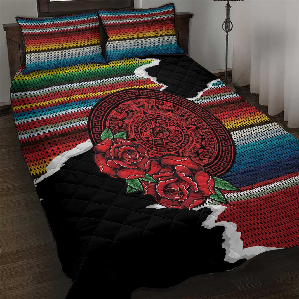 Mexico Aztec Circle Quilt Bed Set Poncho Pattern