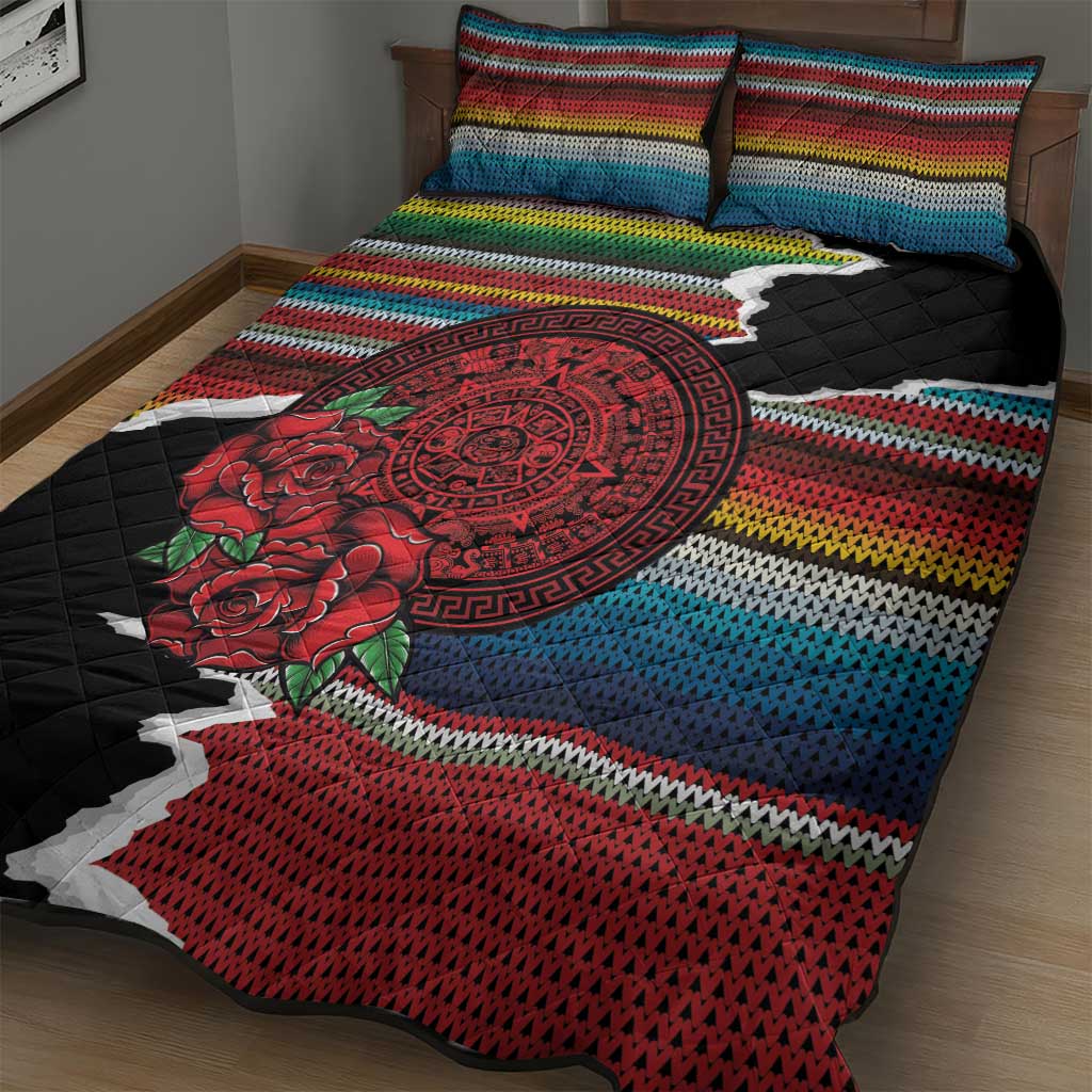 Mexico Aztec Circle Quilt Bed Set Poncho Pattern