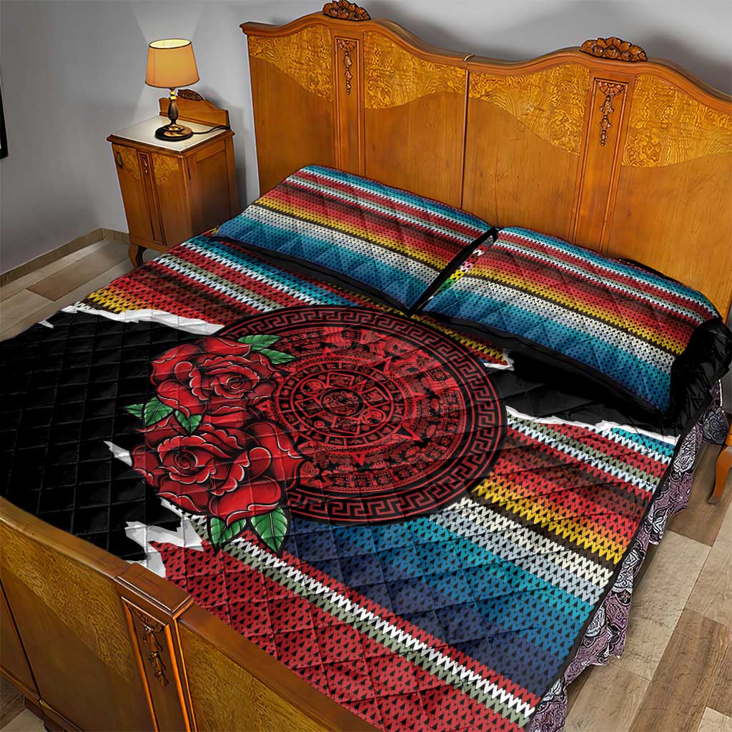 Mexico Aztec Circle Quilt Bed Set Poncho Pattern