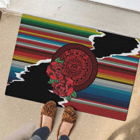 Mexico Aztec Circle Rubber Doormat Poncho Pattern