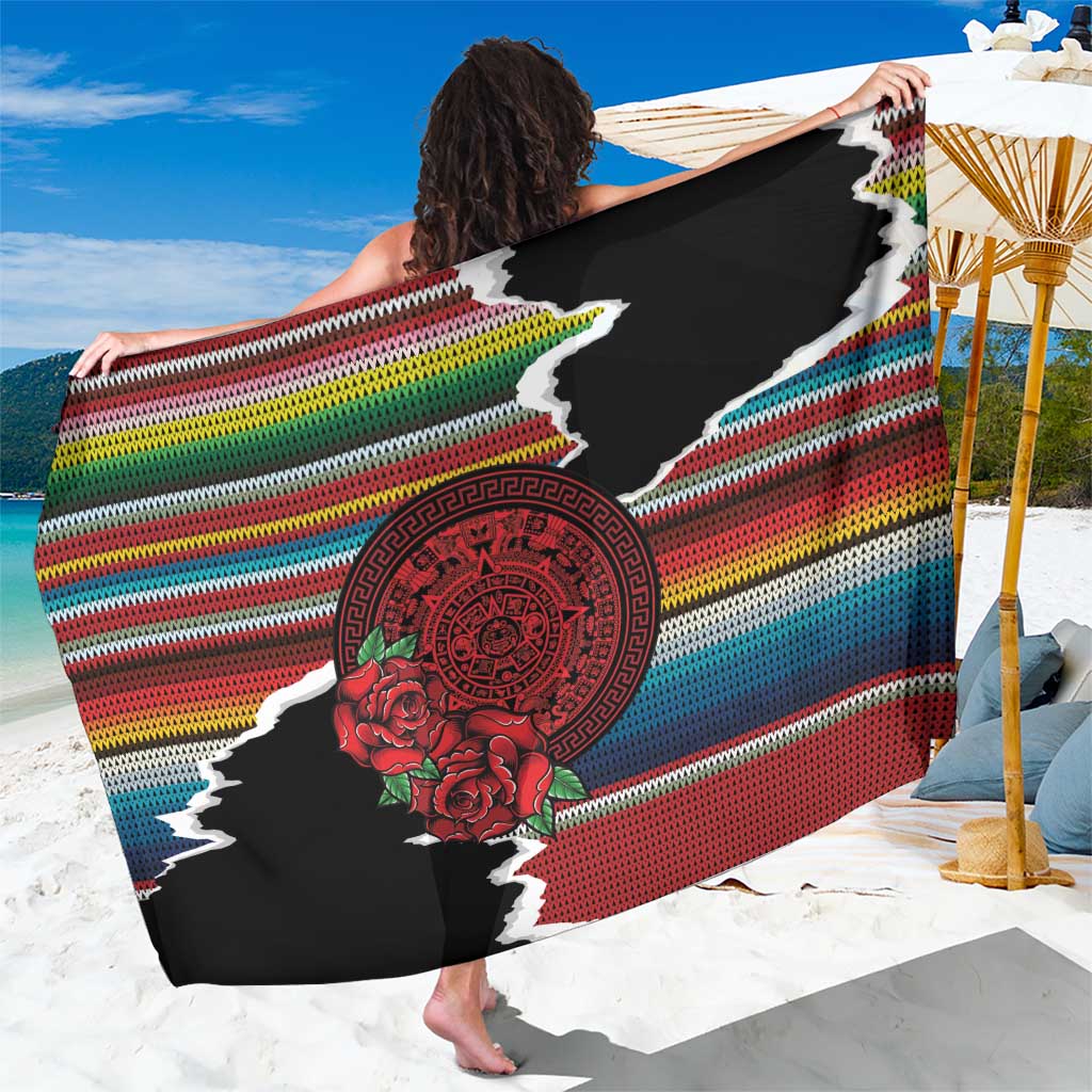 Mexico Aztec Circle Sarong Poncho Pattern