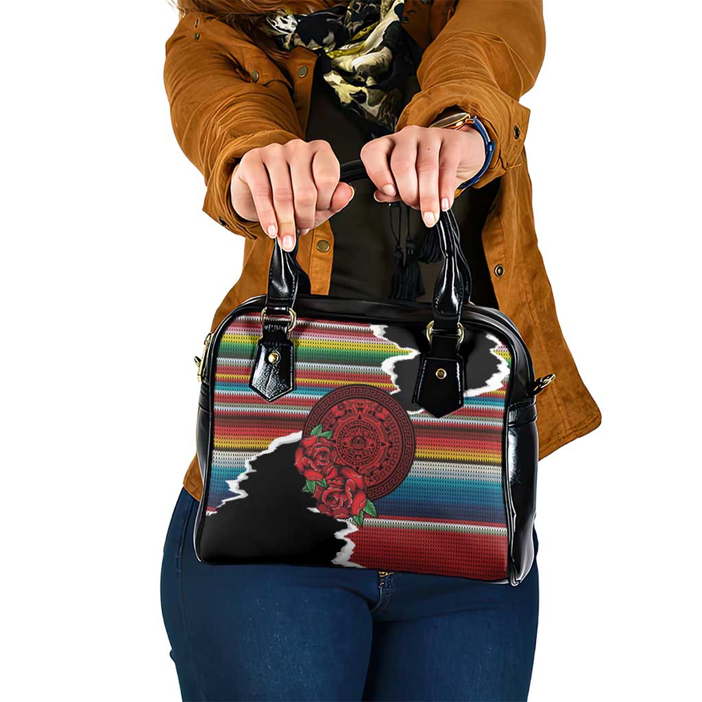 Mexico Aztec Circle Shoulder Handbag Poncho Pattern