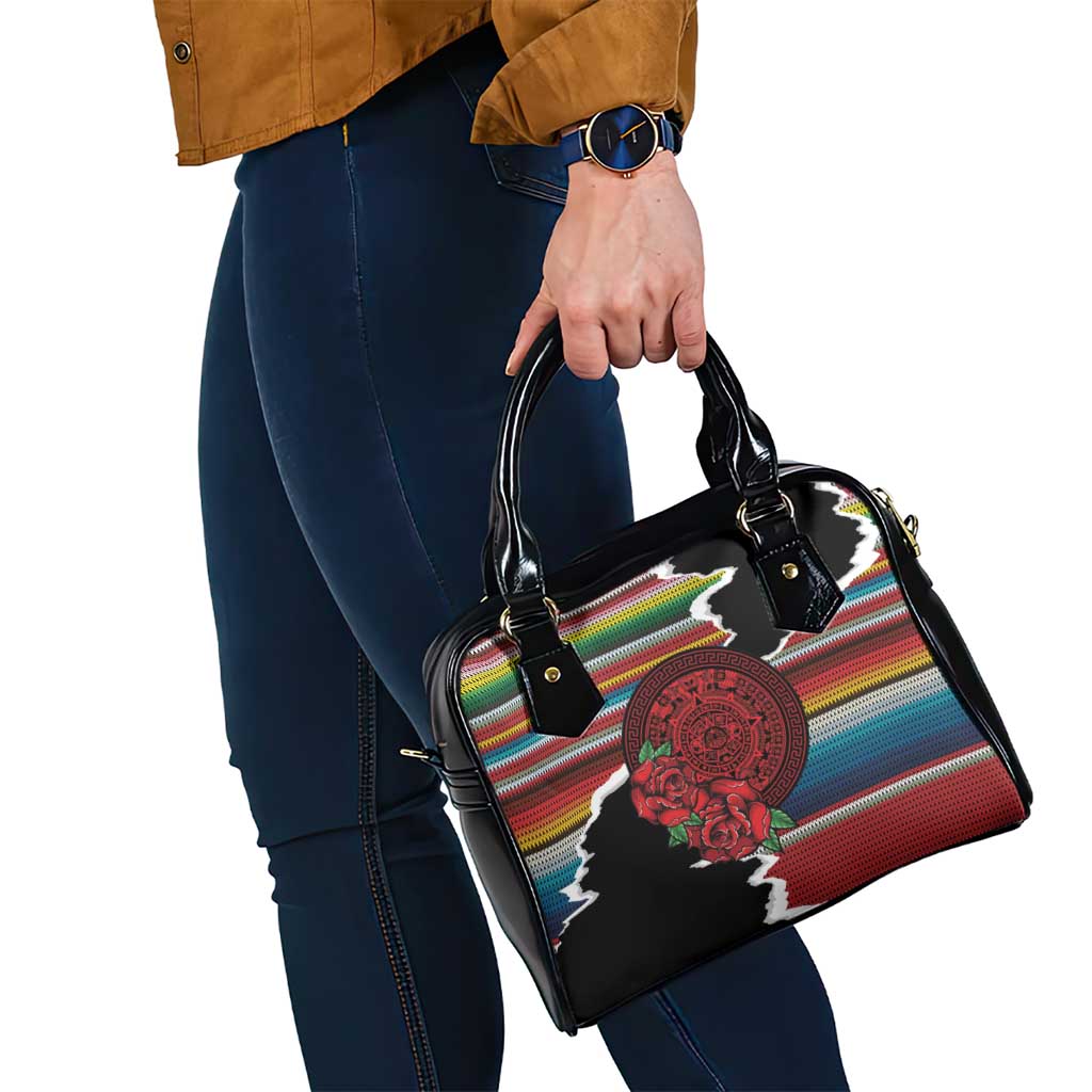 Mexico Aztec Circle Shoulder Handbag Poncho Pattern
