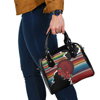 Mexico Aztec Circle Shoulder Handbag Poncho Pattern