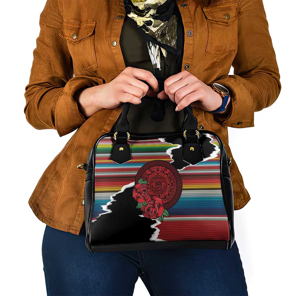Mexico Aztec Circle Shoulder Handbag Poncho Pattern