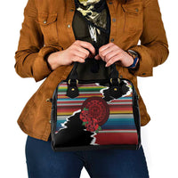 Mexico Aztec Circle Shoulder Handbag Poncho Pattern