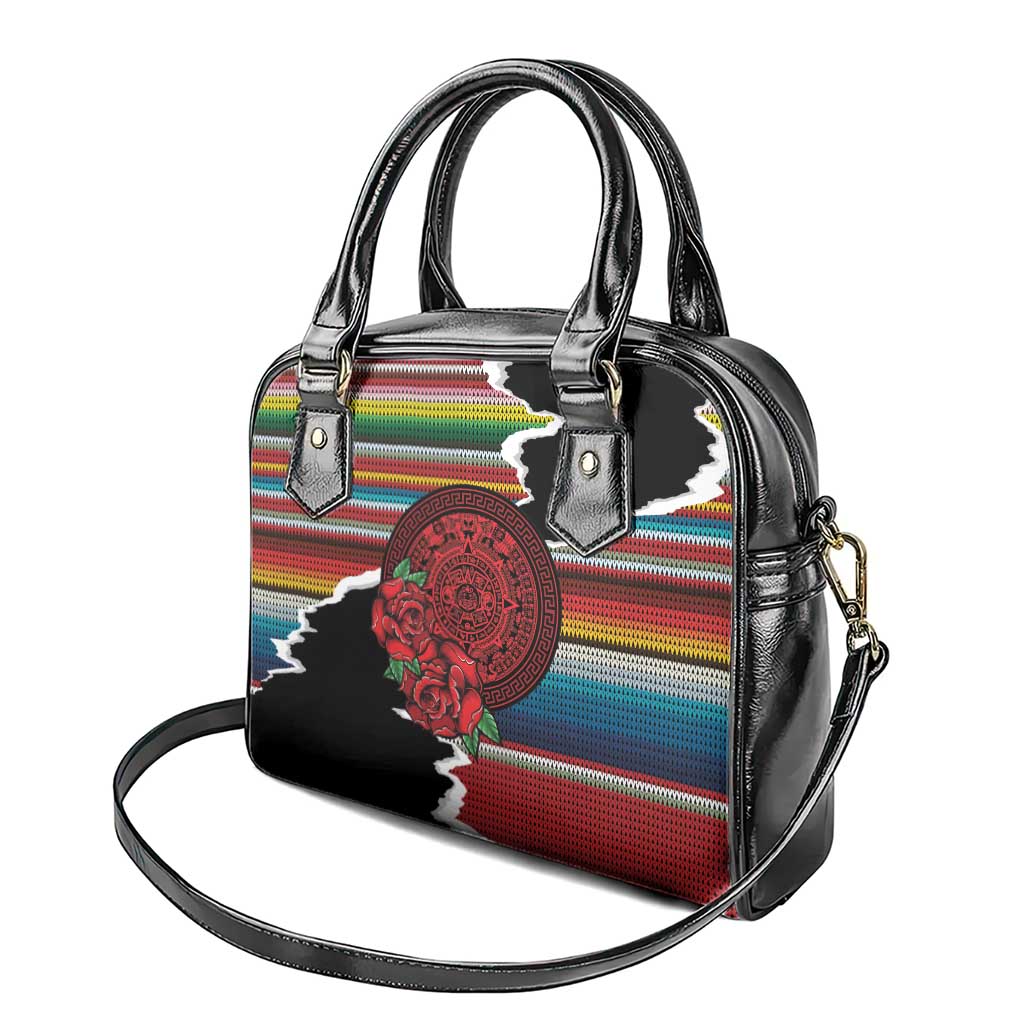 Mexico Aztec Circle Shoulder Handbag Poncho Pattern