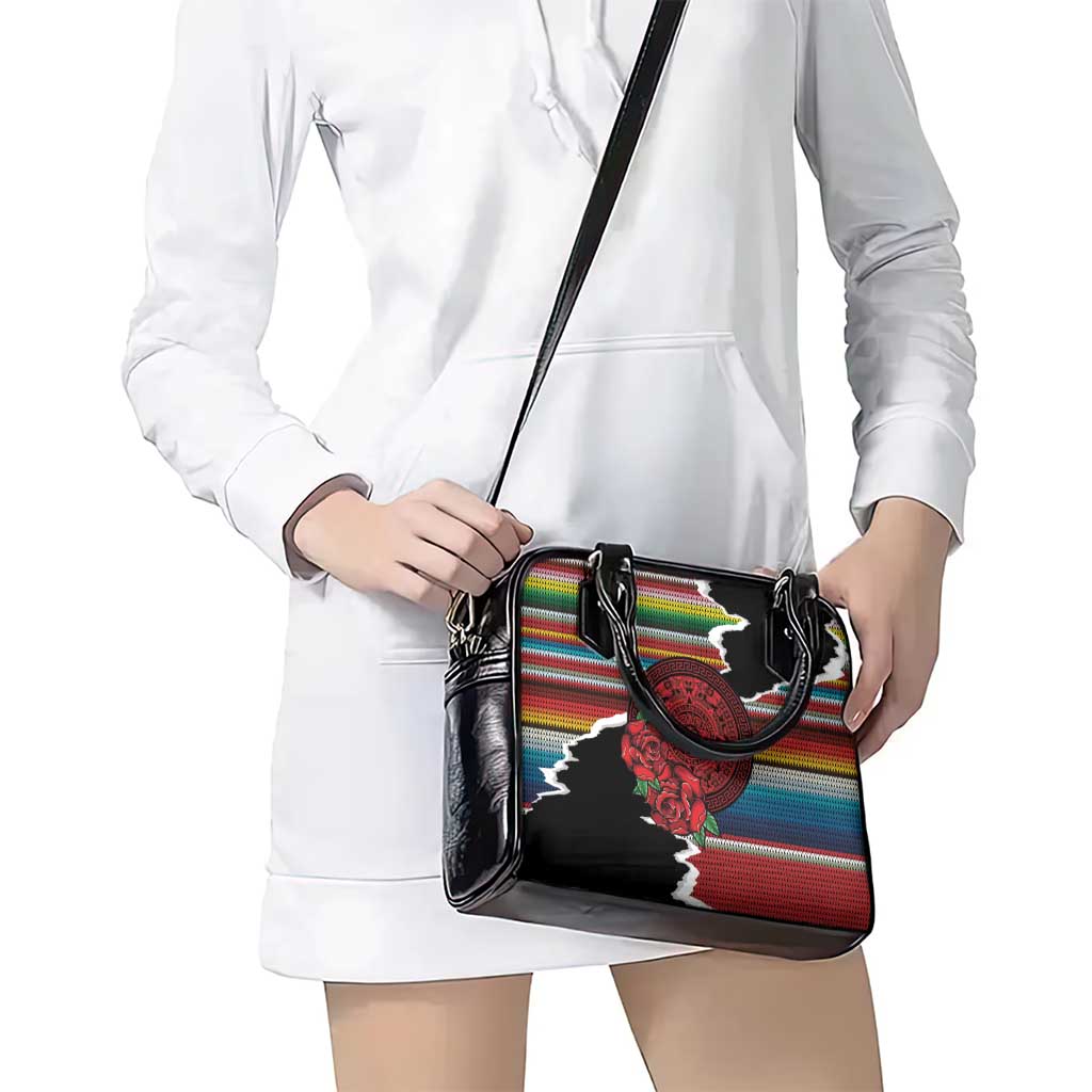 Mexico Aztec Circle Shoulder Handbag Poncho Pattern