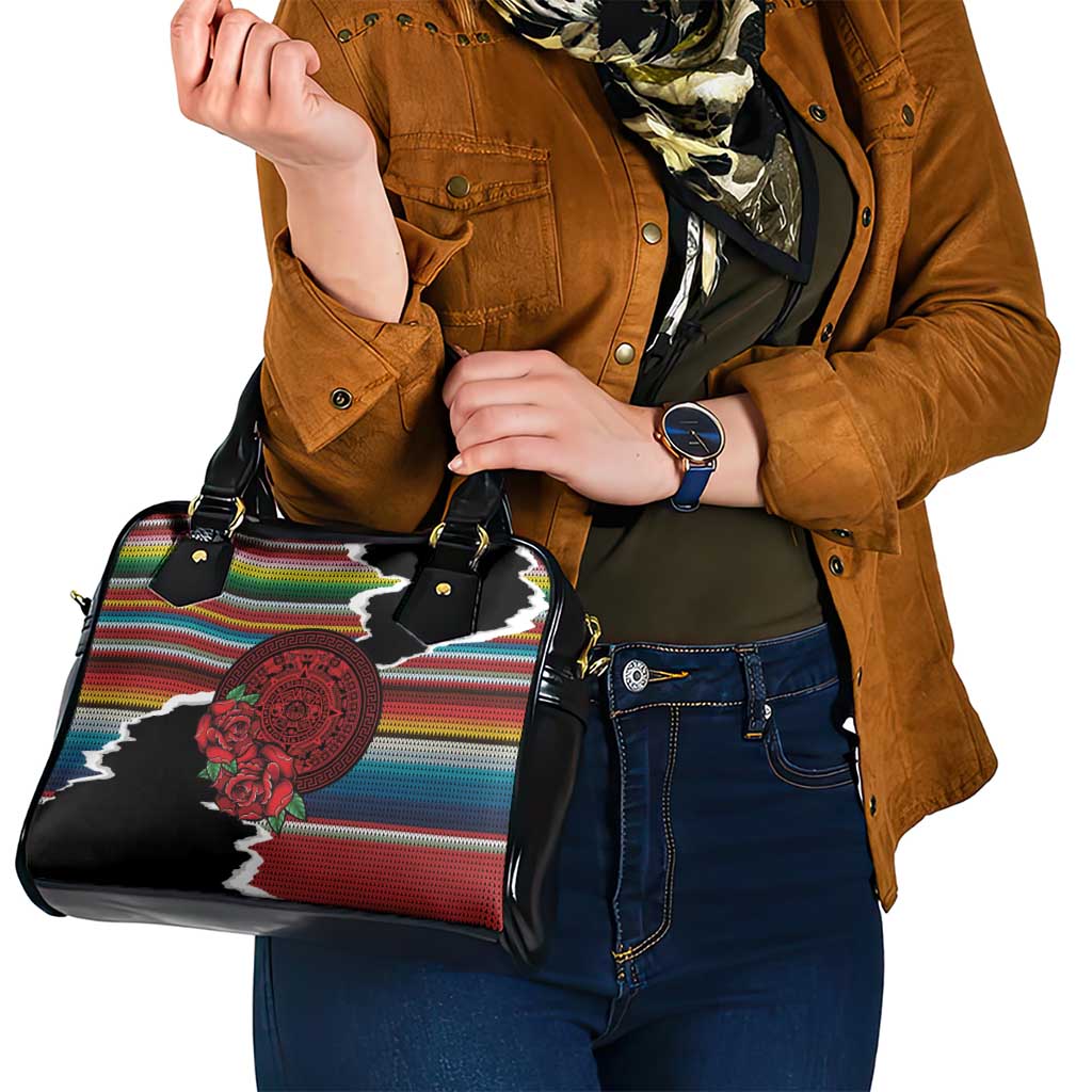 Mexico Aztec Circle Shoulder Handbag Poncho Pattern