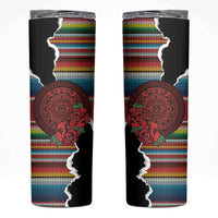 Mexico Aztec Circle Skinny Tumbler Poncho Pattern