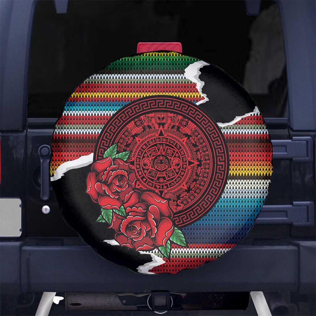 Mexico Aztec Circle Spare Tire Cover Poncho Pattern
