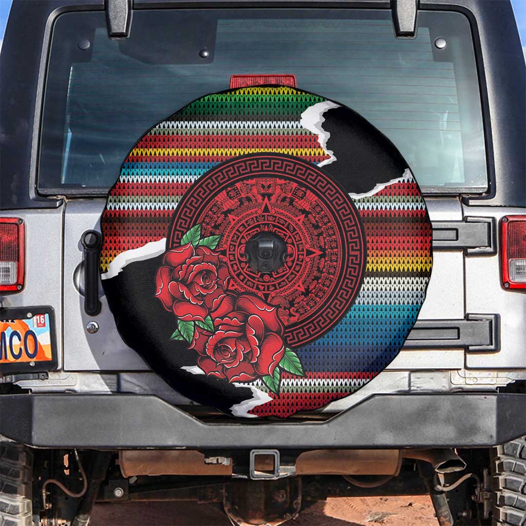Mexico Aztec Circle Spare Tire Cover Poncho Pattern