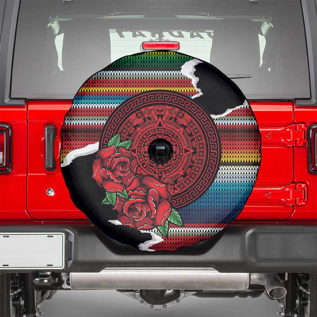 Mexico Aztec Circle Spare Tire Cover Poncho Pattern