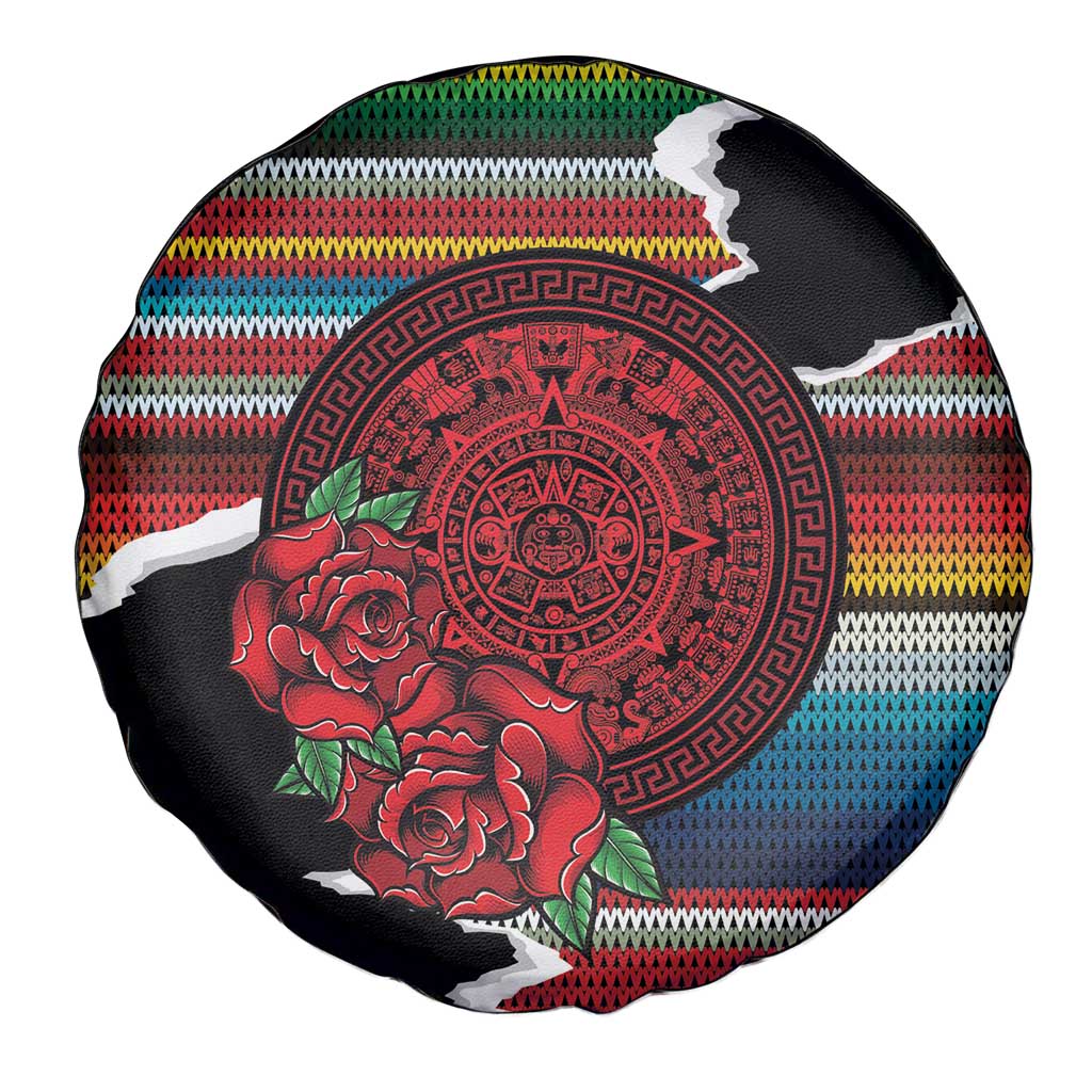 Mexico Aztec Circle Spare Tire Cover Poncho Pattern